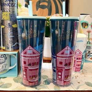 HP🎊❤️Starbucks San Francisco Cold Cup Tumbler Traveler Venti 24oz.